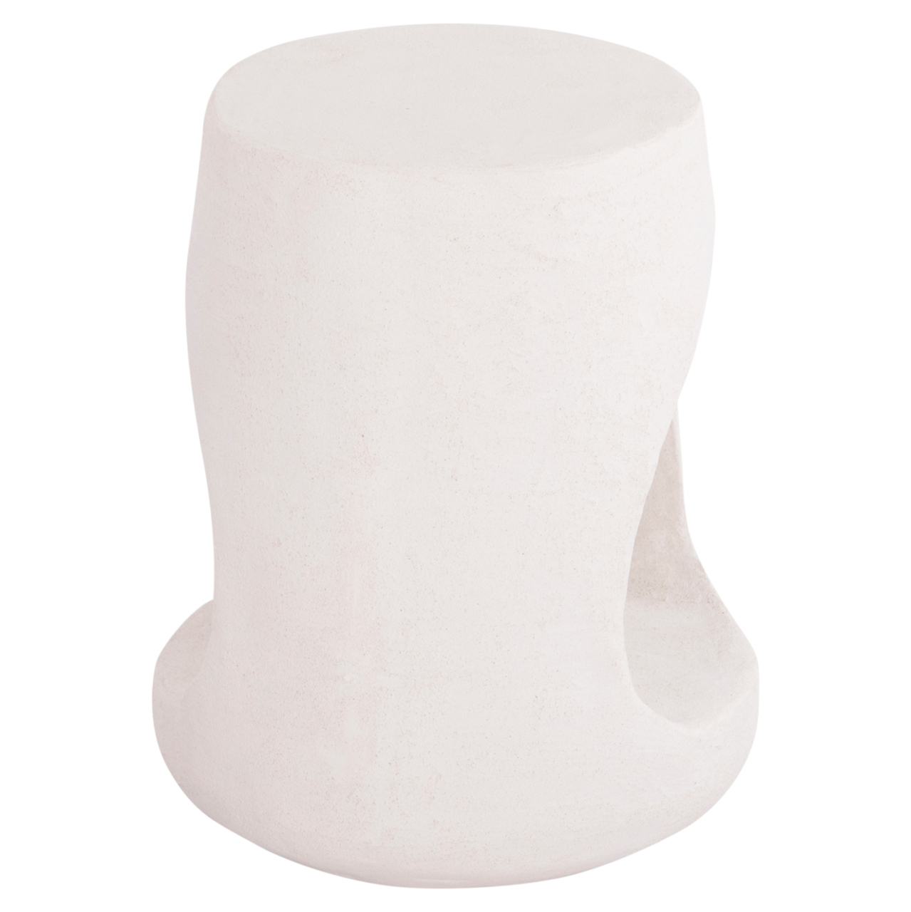 ROUND STOOL SERIES SANTORINI HM18056 POLYRESIN IN OFF-WHITE COLOR Φ38x46Hcm. [4]