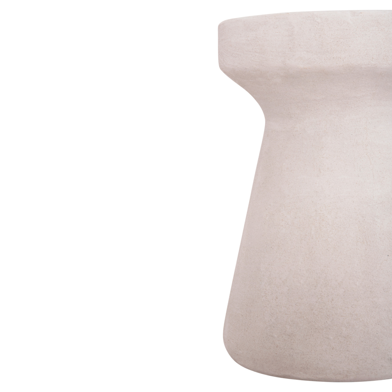 ROUND STOOL SERIES SANTORINI HM18057 POLYRESIN IN OFF-WHITE COLOR Φ32x46Hcm. [6]
