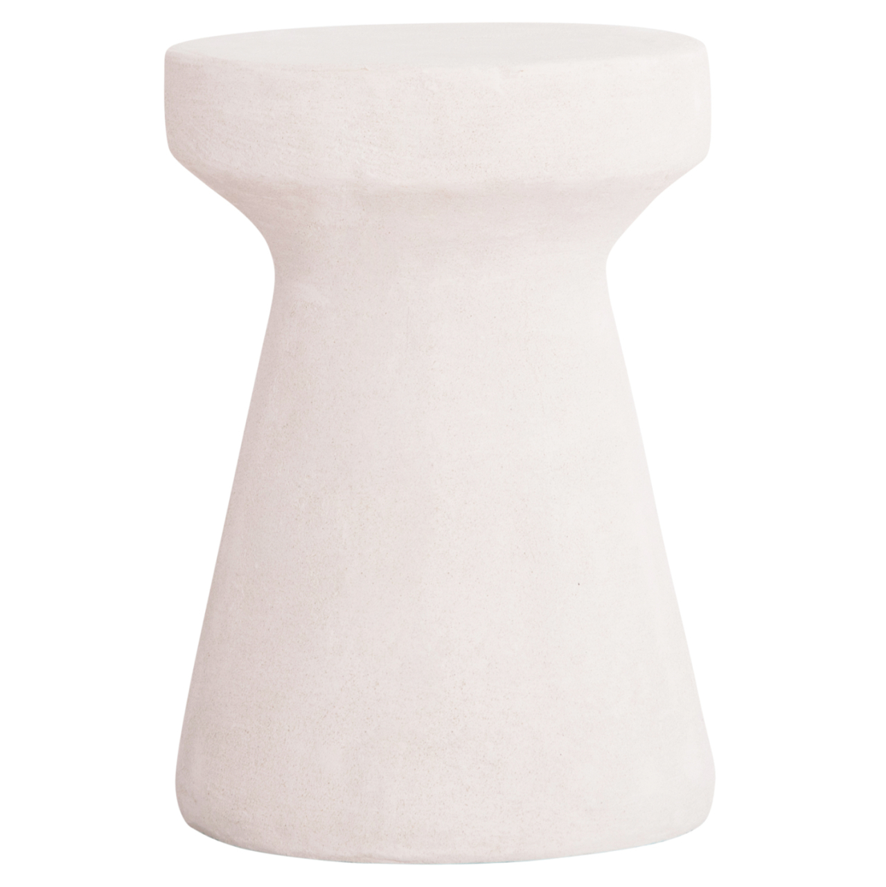 ROUND STOOL SERIES SANTORINI HM18057 POLYRESIN IN OFF-WHITE COLOR Φ32x46Hcm. [3]