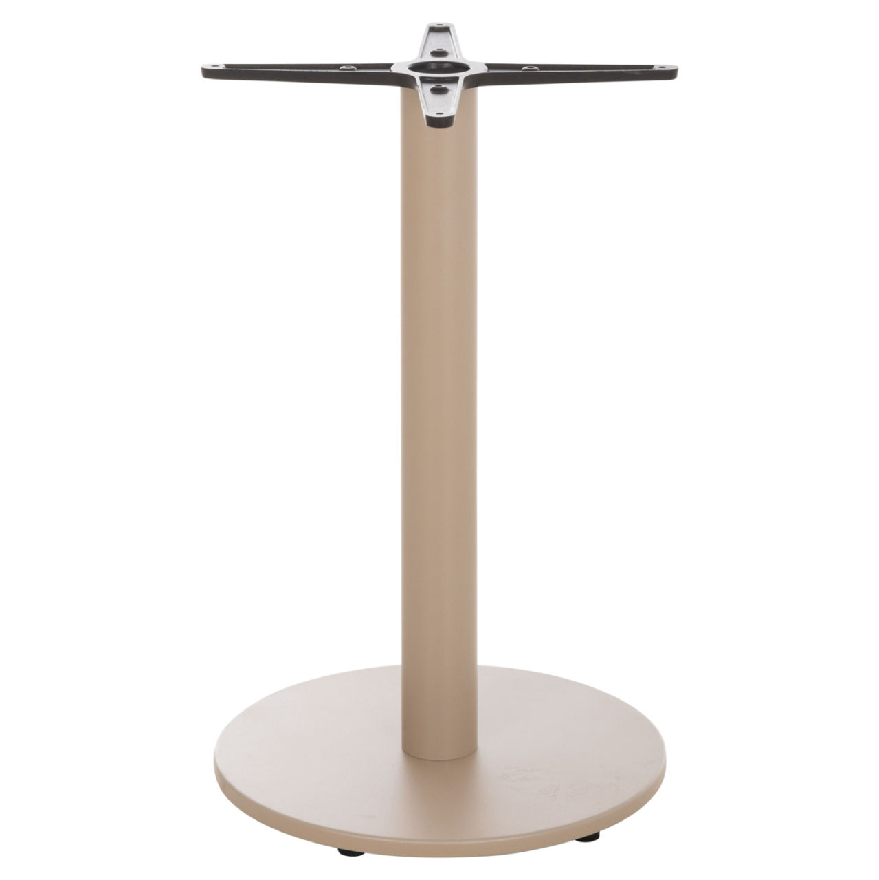 ROUND TABLE BASE HM476.25 ALUMINUM IN CAPPUCCINO Φ45Χ72Hcm.--CROSS 48x48cm [6]