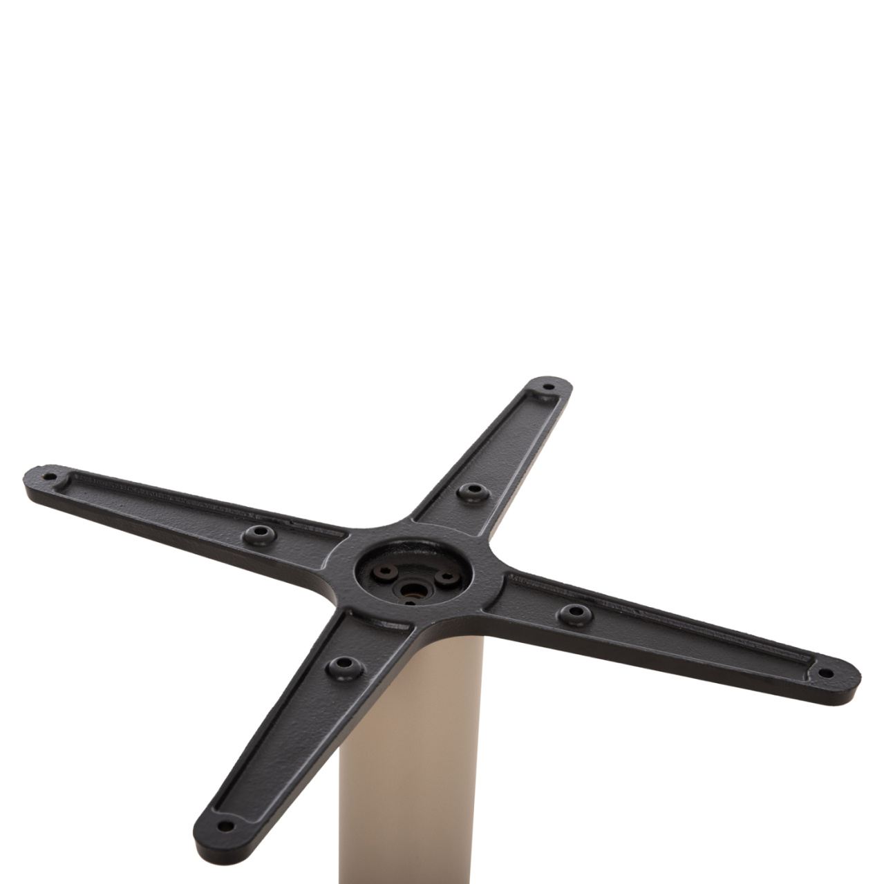 ROUND TABLE BASE HM476.25 ALUMINUM IN CAPPUCCINO Φ45Χ72Hcm.--CROSS 48x48cm [8]