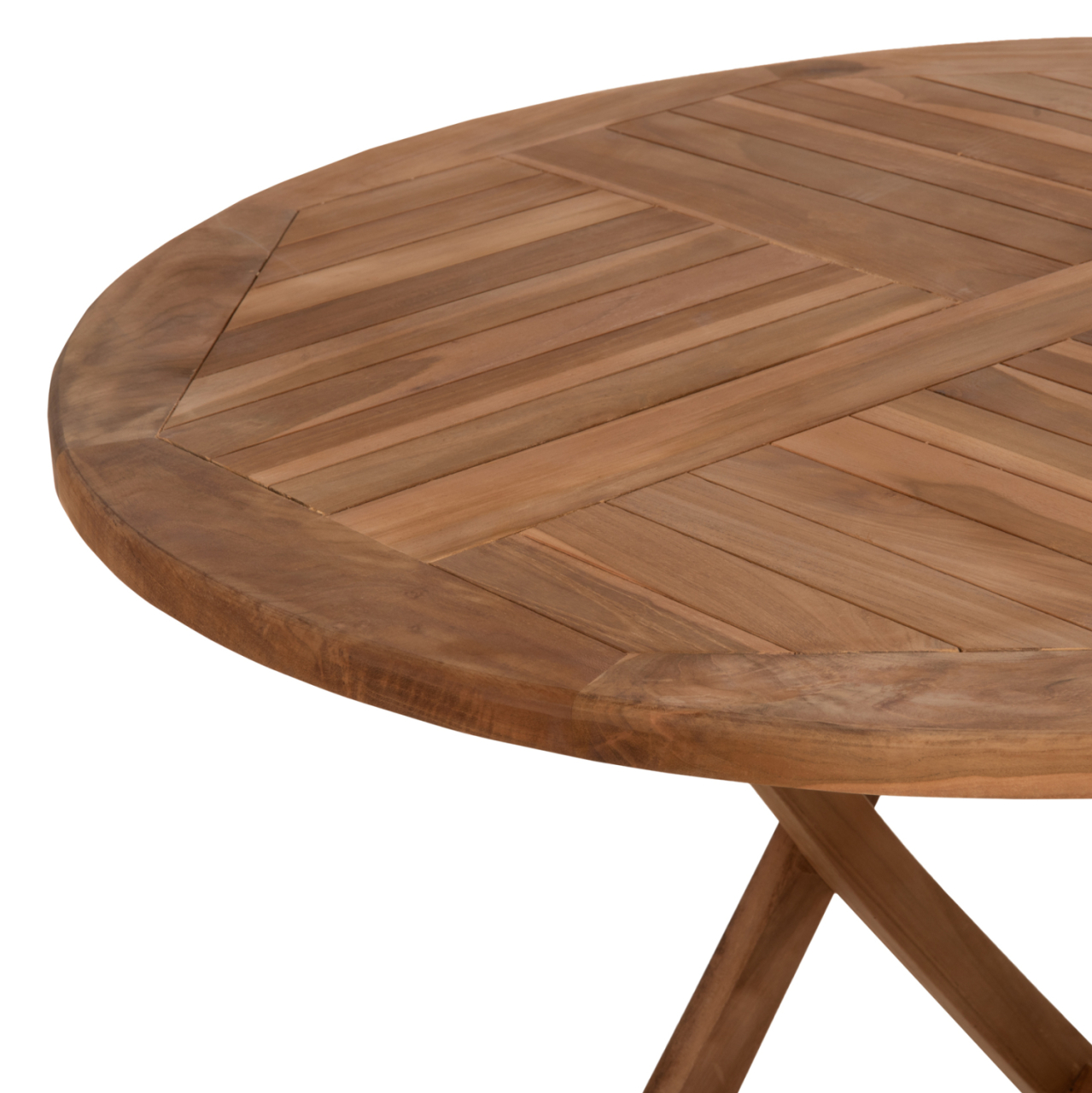 ROUND TABLE FOLDING KENDALL HM9543 TEAK WOOD IN NATURAL COLOR Φ106x73,5Hcm. [5]