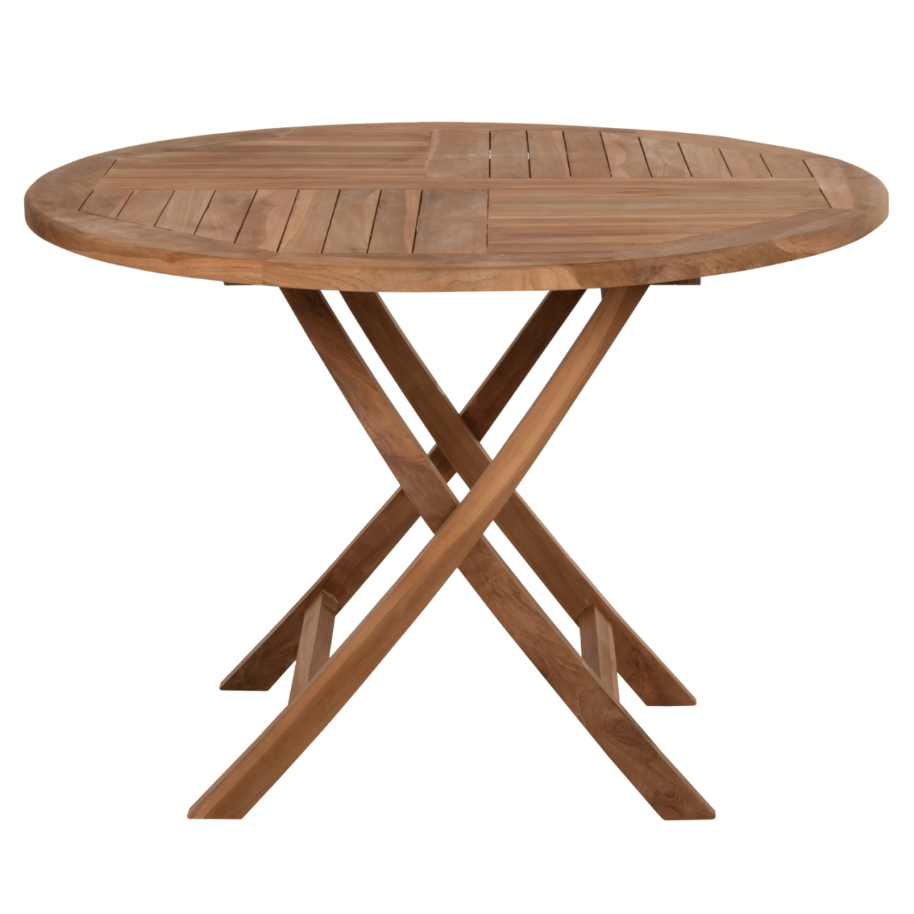ROUND TABLE FOLDING KENDALL HM9543 TEAK WOOD IN NATURAL COLOR Φ106x73,5Hcm. [3]