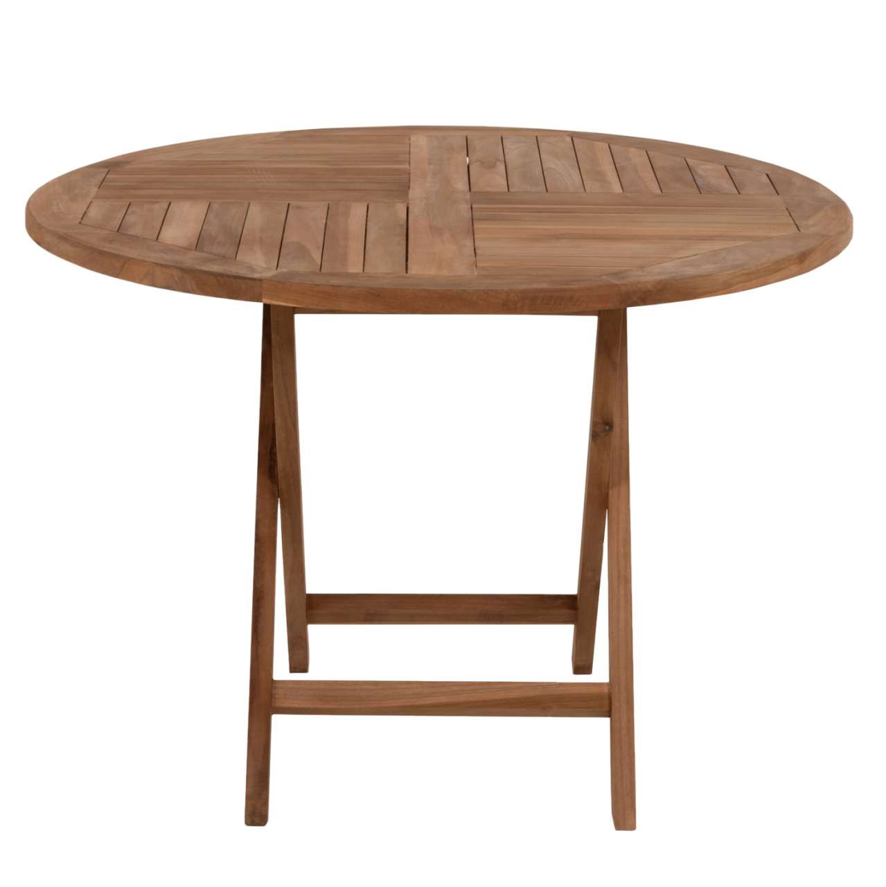 ROUND TABLE FOLDING KENDALL HM9543 TEAK WOOD IN NATURAL COLOR Φ106x73,5Hcm. [4]