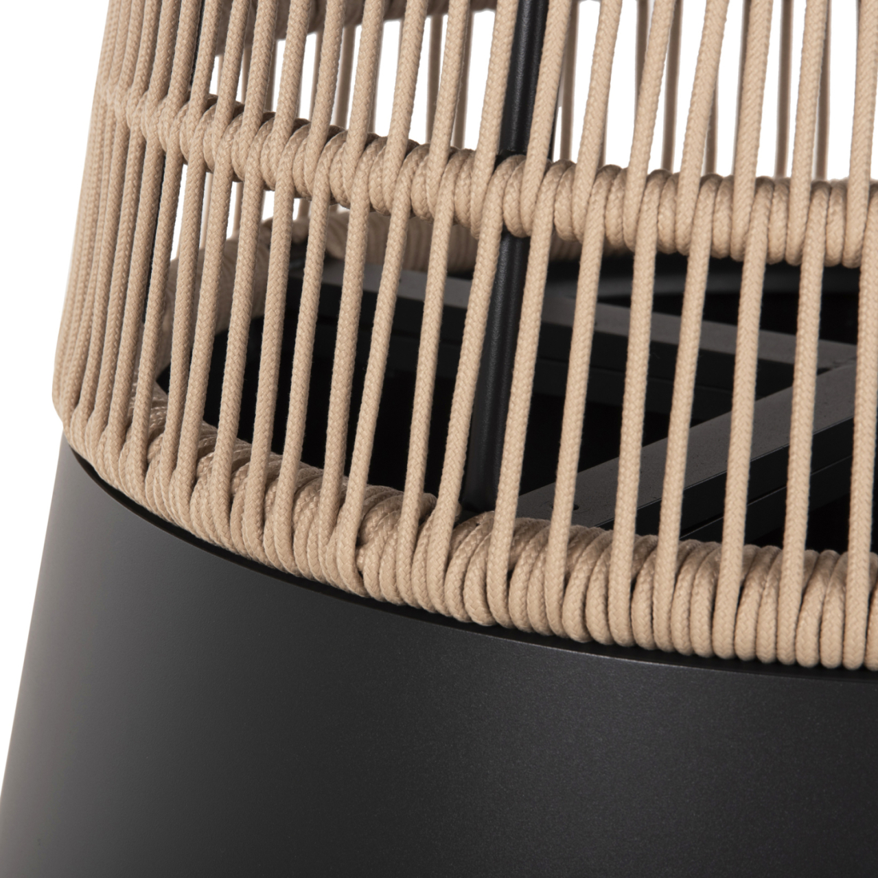 ROUND TABLE SAEID HM6106.01 ALUMINUM IN ANTHRACITE-SYNTHETIC ROPE IN BEIGE Φ120x75Hcm. [6]