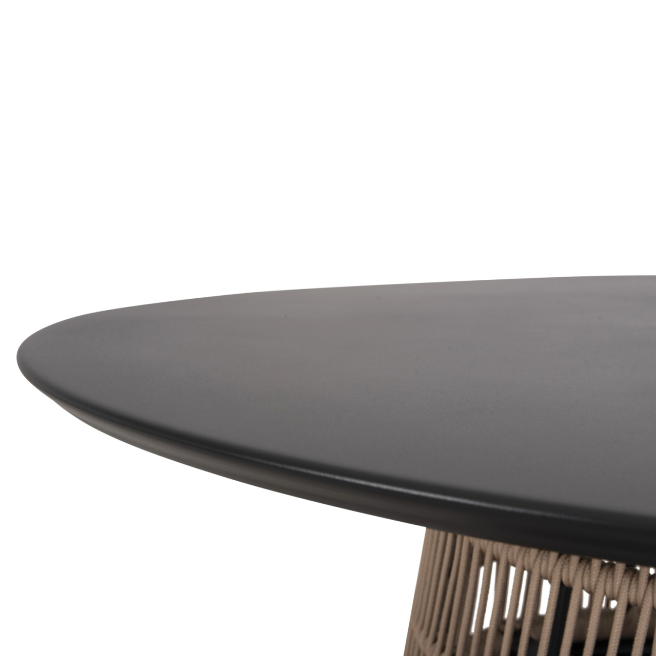 ROUND TABLE SAEID HM6106.01 ALUMINUM IN ANTHRACITE-SYNTHETIC ROPE IN BEIGE Φ120x75Hcm. [4]
