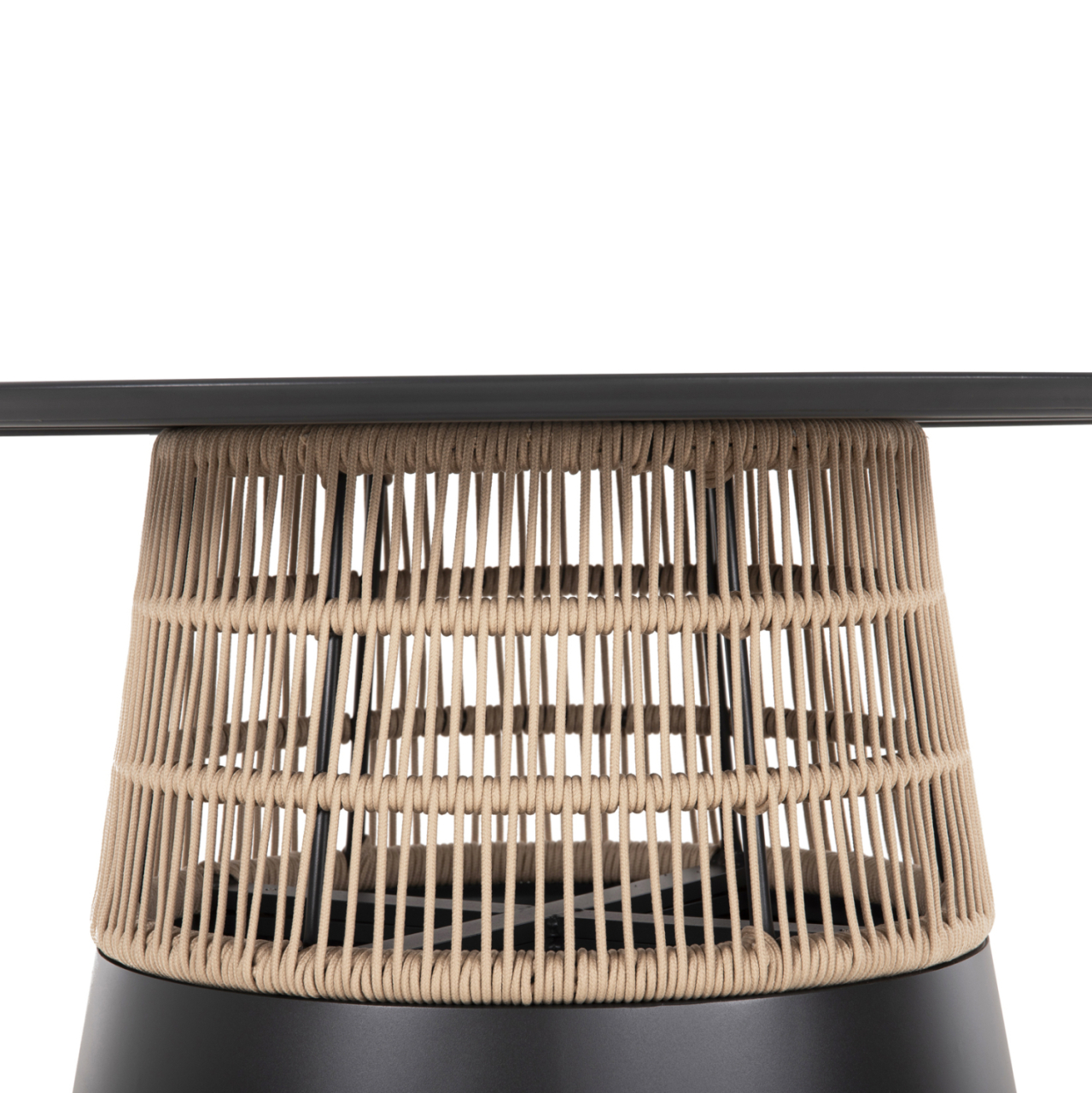 ROUND TABLE SAEID HM6106.01 ALUMINUM IN ANTHRACITE-SYNTHETIC ROPE IN BEIGE Φ120x75Hcm. [5]