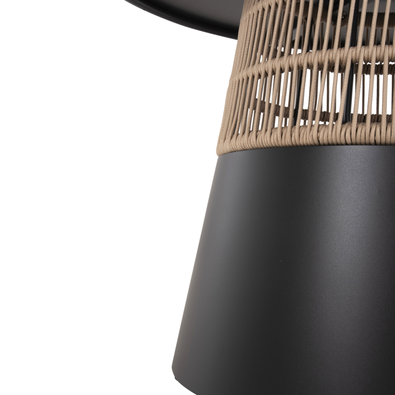 ROUND TABLE SAEID HM6106.01 ALUMINUM IN ANTHRACITE-SYNTHETIC ROPE IN BEIGE Φ120x75Hcm. [7]