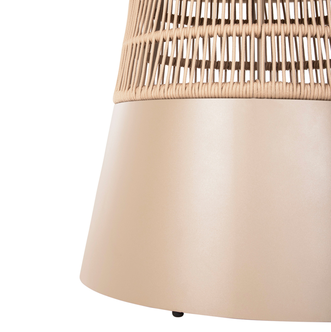 ROUND TABLE SAEID HM6106.04 ALUMINUM IN CHAMPAGNE COLOR-SYNTHETIC ROPE IN BEIGE Φ120x75Hcm. [7]