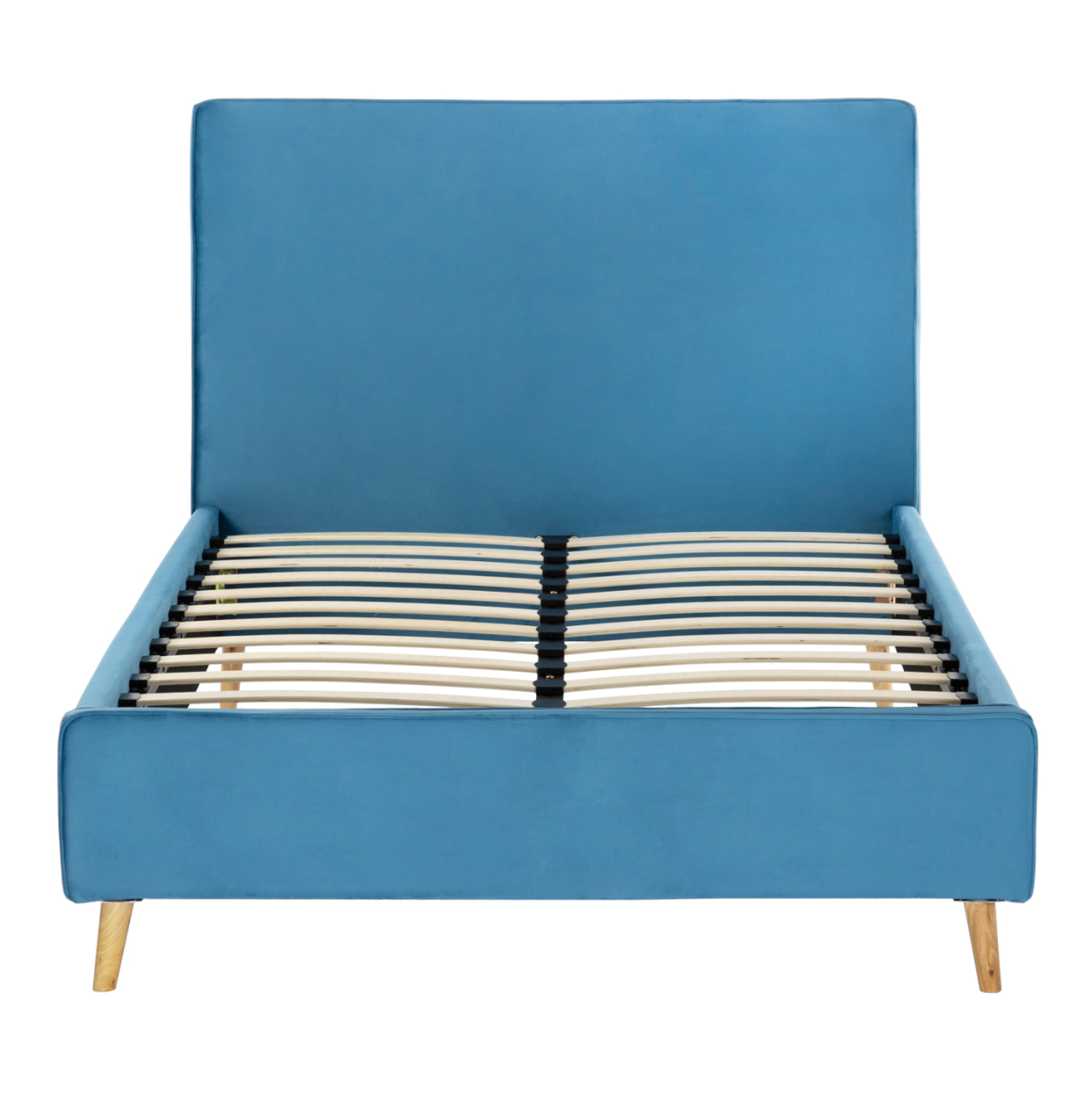 SEMI-DOUBLE BED WITH MATTRESS MAYLIN HM10802.01 TURQUOISE VELVET--MATTRESS 120X200cm [5]
