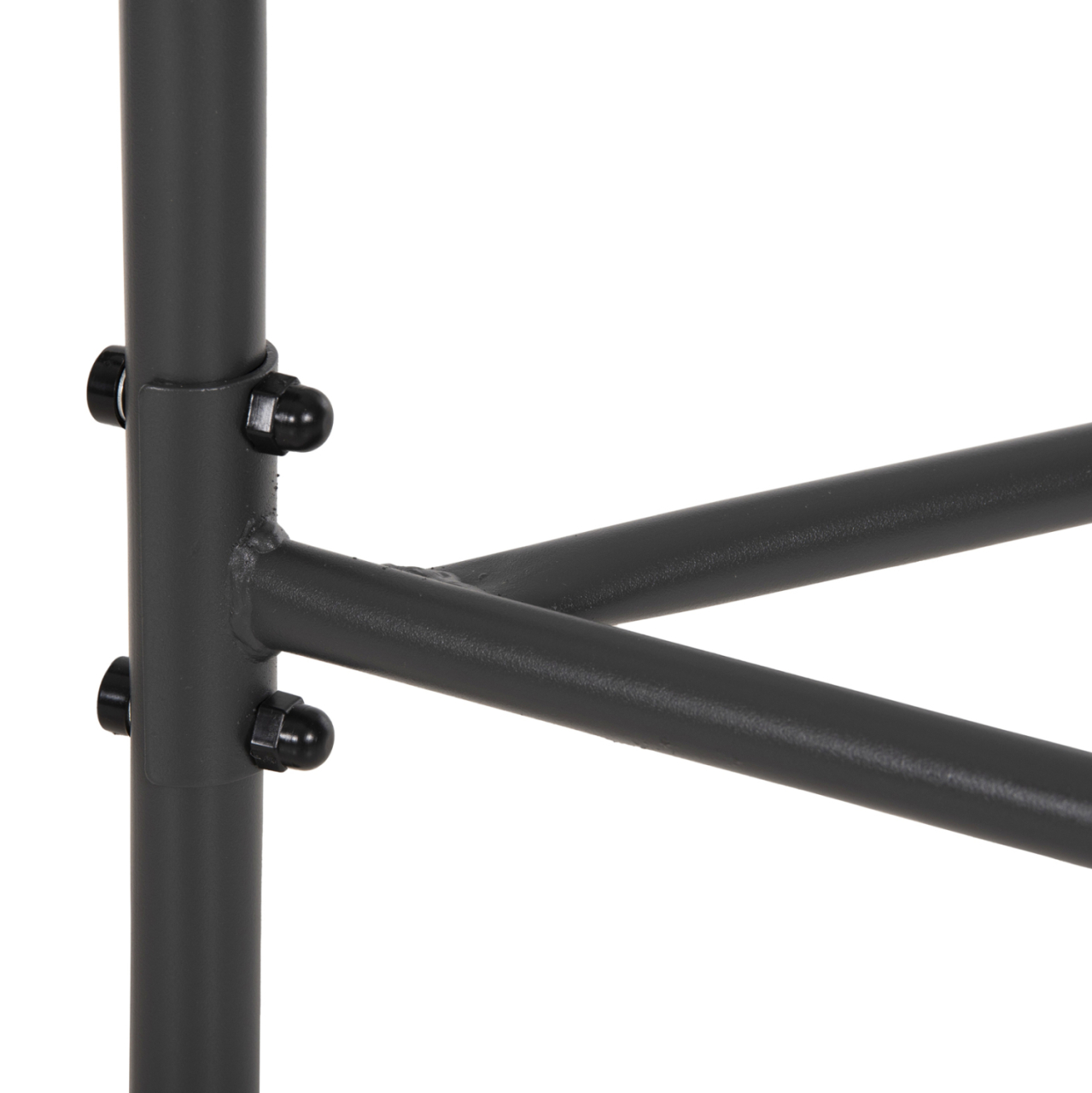 SEMICIRCULAR TABLE LIMA HM5967.01 METAL IN GREY WITH GLASS TOP 70x40x64,5Hcm. [6]