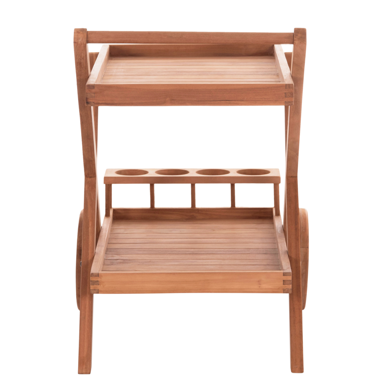 SERVING TROLLEY ALFRED HM4579 TEAK WOOD IN NATURAL COLOR 86x56x80Hcm. [4]
