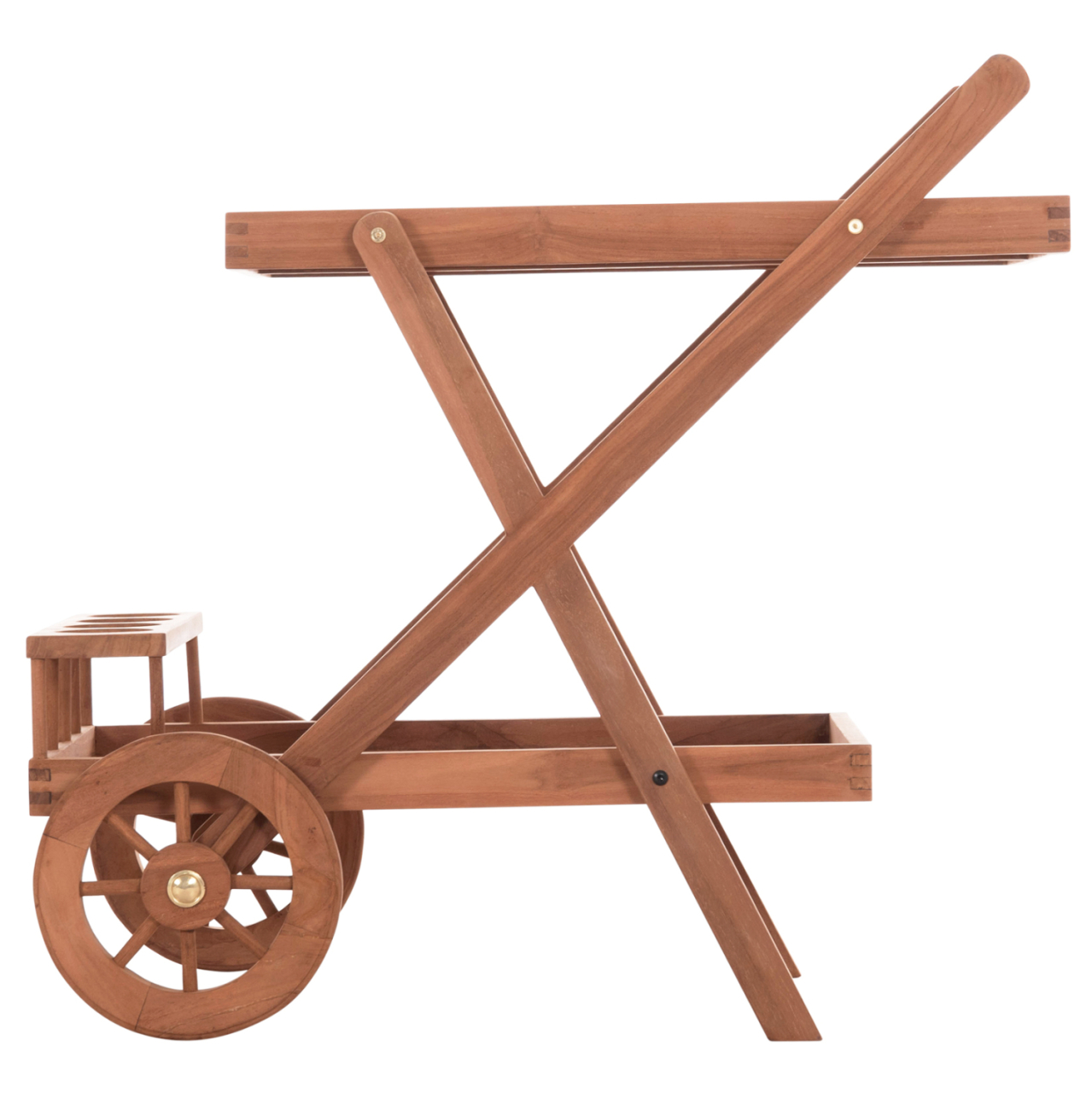 SERVING TROLLEY ALFRED HM4579 TEAK WOOD IN NATURAL COLOR 86x56x80Hcm. [3]