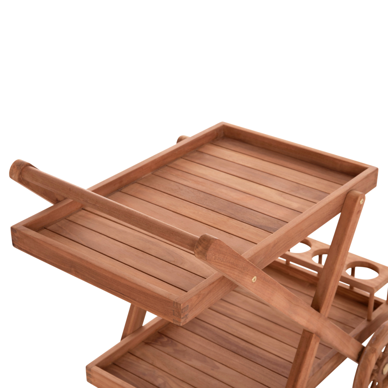 SERVING TROLLEY ALFRED HM4579 TEAK WOOD IN NATURAL COLOR 86x56x80Hcm. [5]