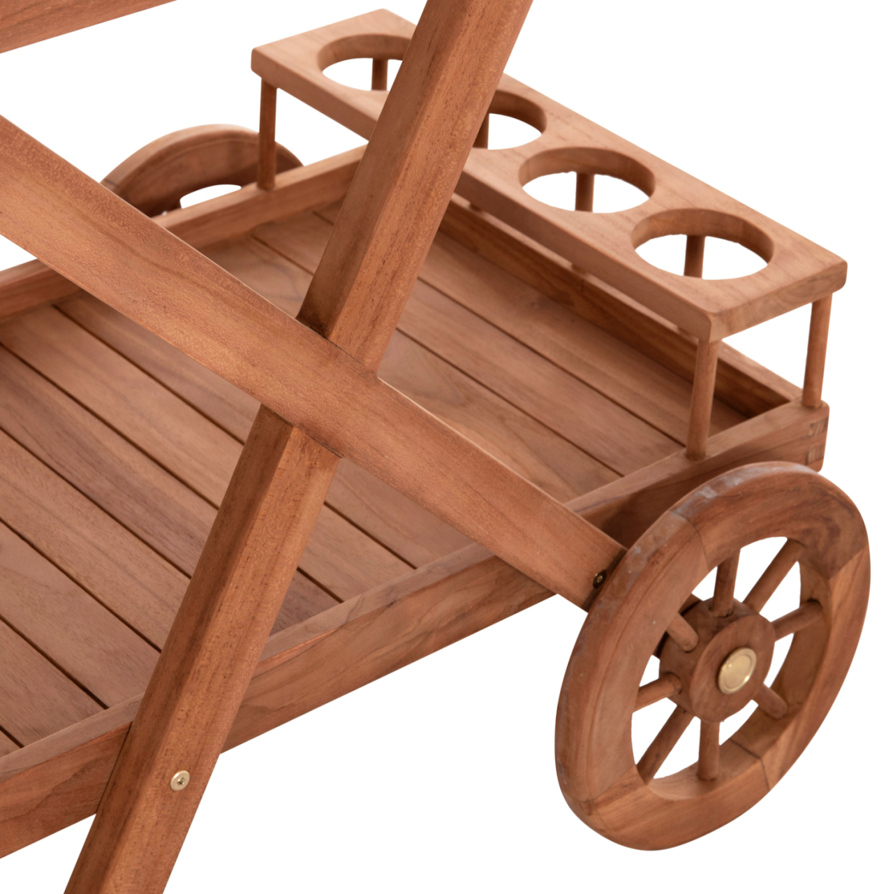 SERVING TROLLEY ALFRED HM4579 TEAK WOOD IN NATURAL COLOR 86x56x80Hcm. [6]