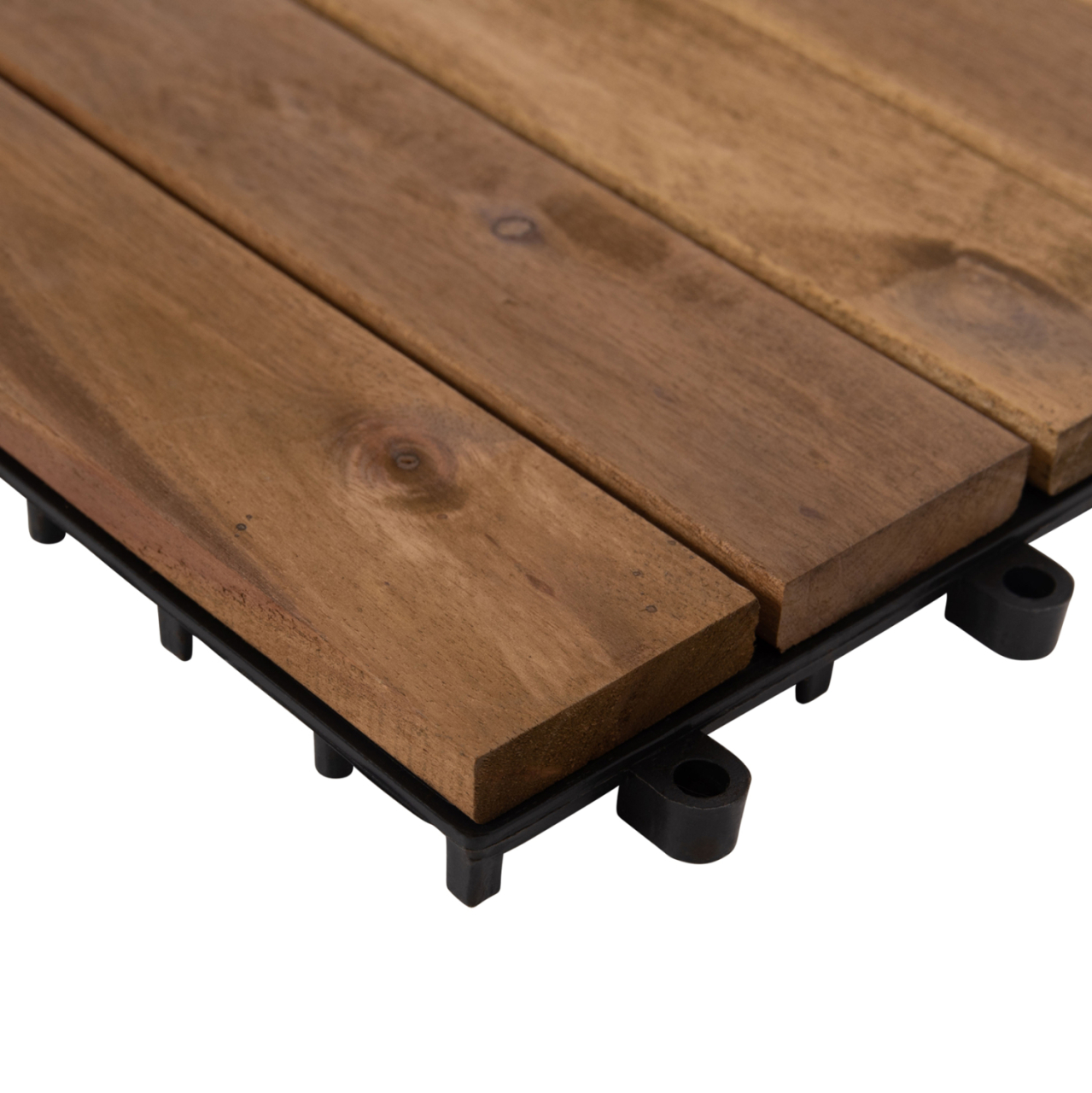 SET 10PCS SOLID ACACIA WOOD GROUND TILES HM6299-- 30x30x2.4Hcm. [10]