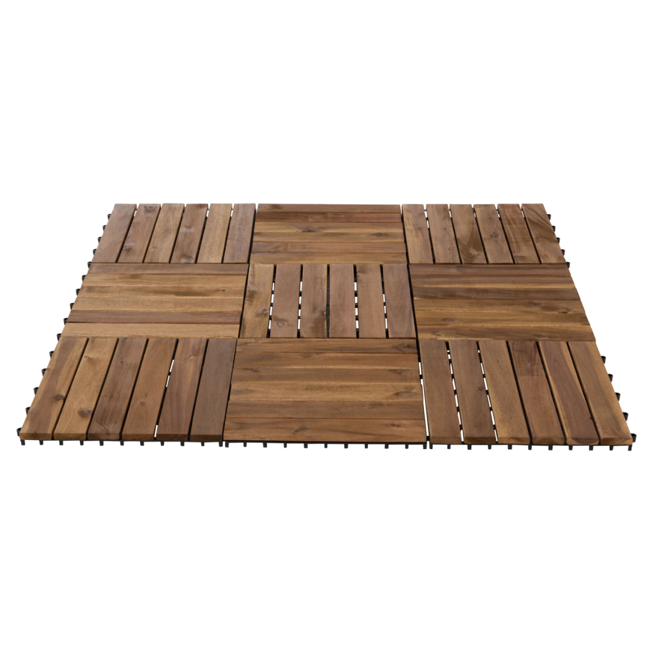 SET 10PCS SOLID ACACIA WOOD GROUND TILES HM6299-- 30x30x2.4Hcm. [8]
