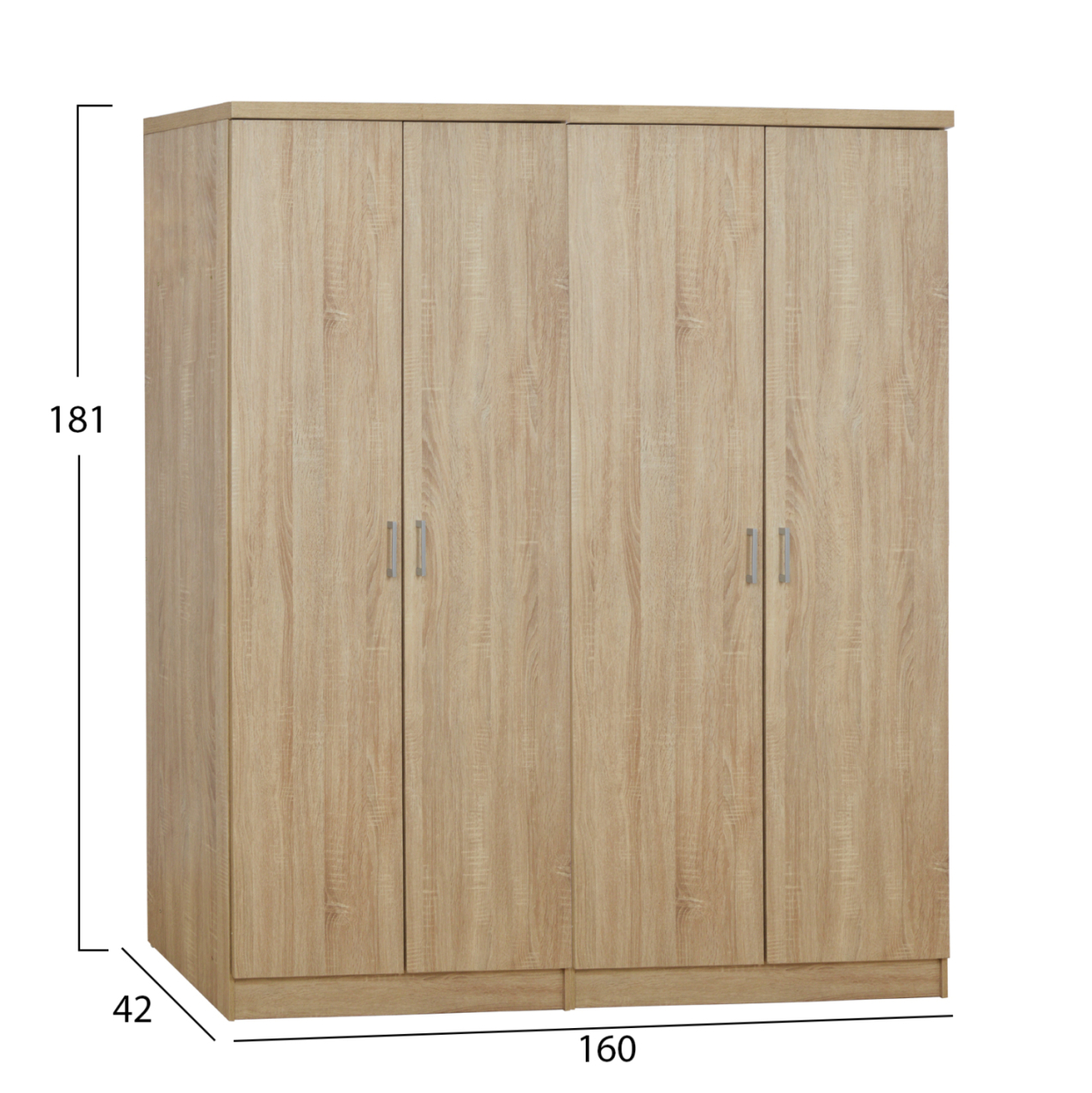 Set 2 pieces Wardrobe 4 leaf Sonama 160x42x181 HM11352.02 [2]