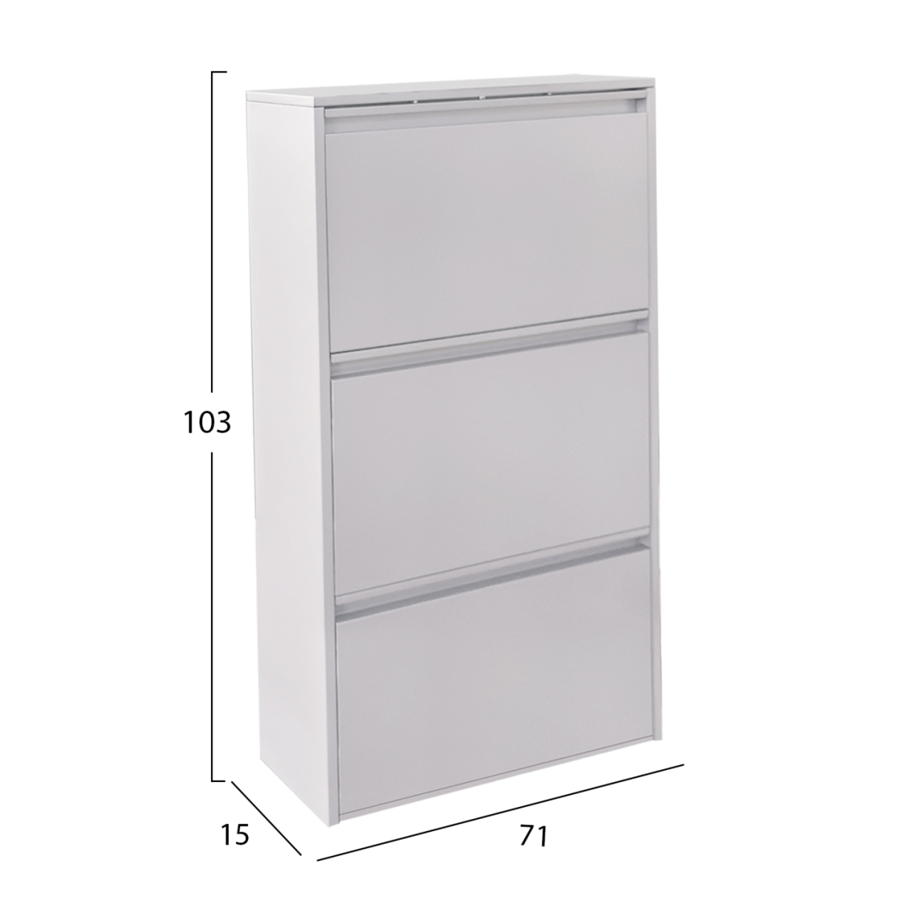 SET 2 SHOE CABINETS STARK HM10994.02 METAL IN WHITE--3+4 MAGNETIC DOORS [3]