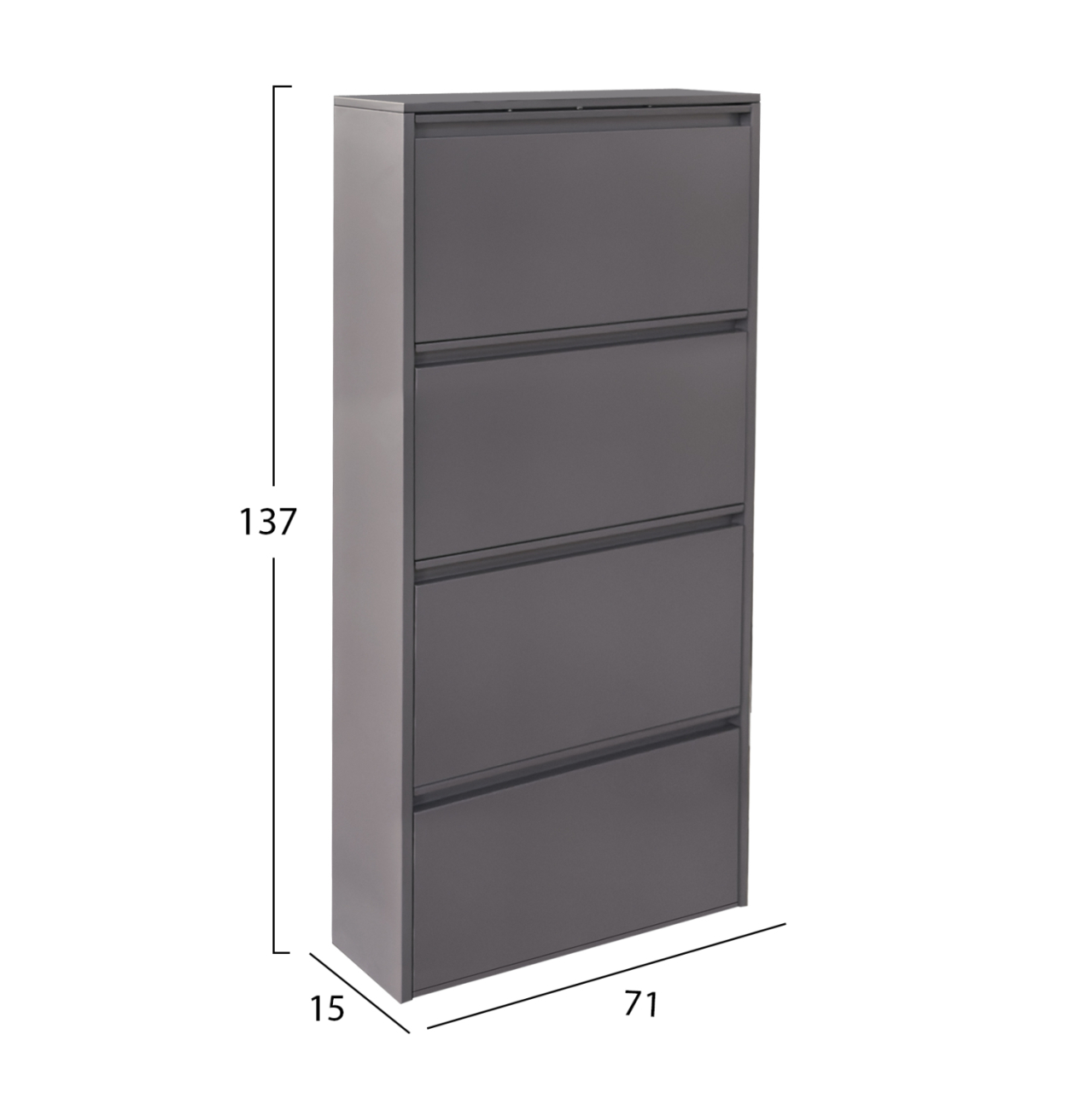 SET 2 SHOE CABINETS STARK HM10994.03 METAL IN ANTHRACITE--3+4 MAGNETIC DOORS [2]