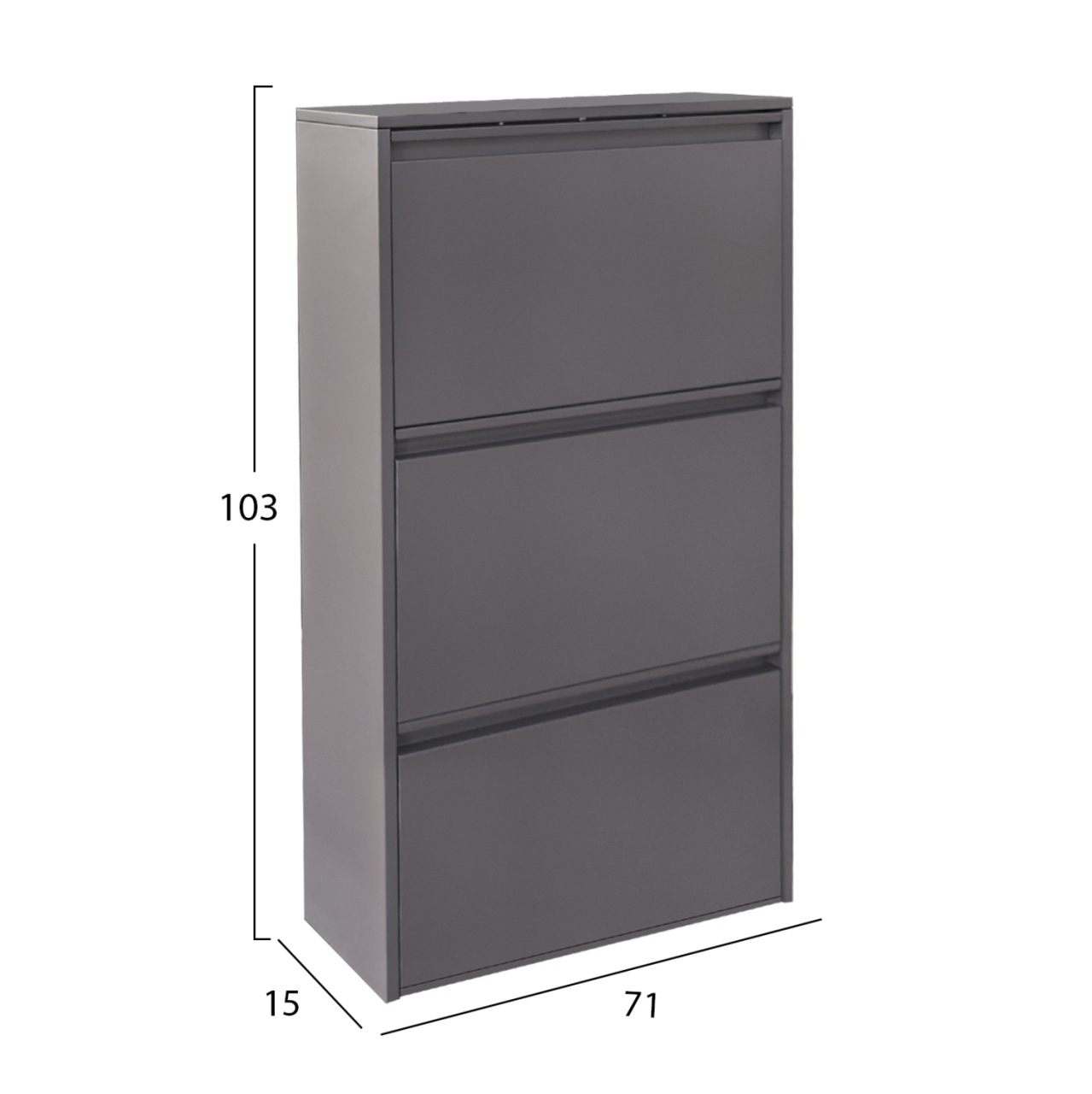 SET 2 SHOE CABINETS STARK HM10994.03 METAL IN ANTHRACITE--3+4 MAGNETIC DOORS [3]