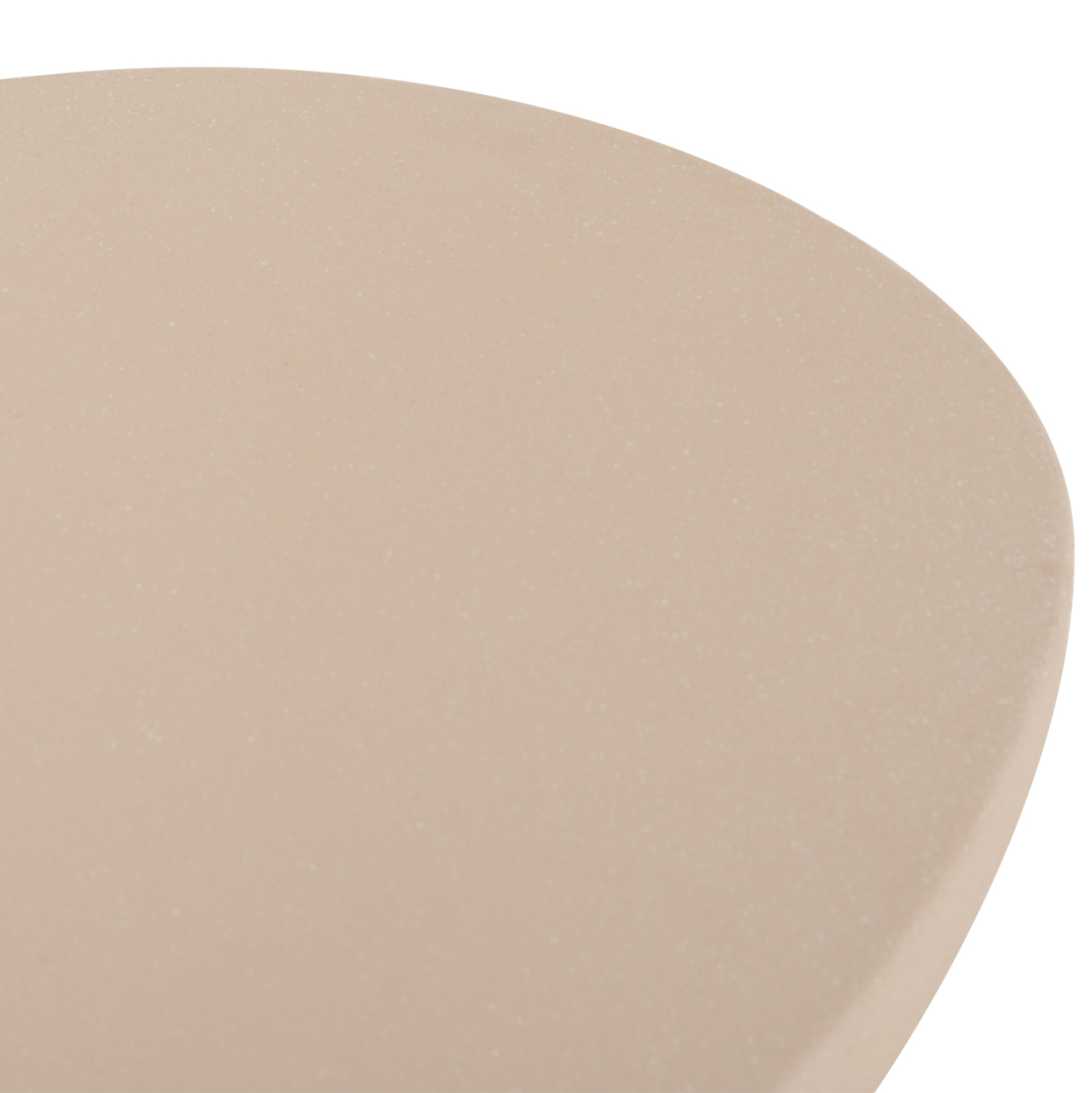 SET 2PCS COFFEE TABLES IFFANS HM10733.02 FIBER CEMENT IN BEIGE--BLACK METALLIC LEGS [7]