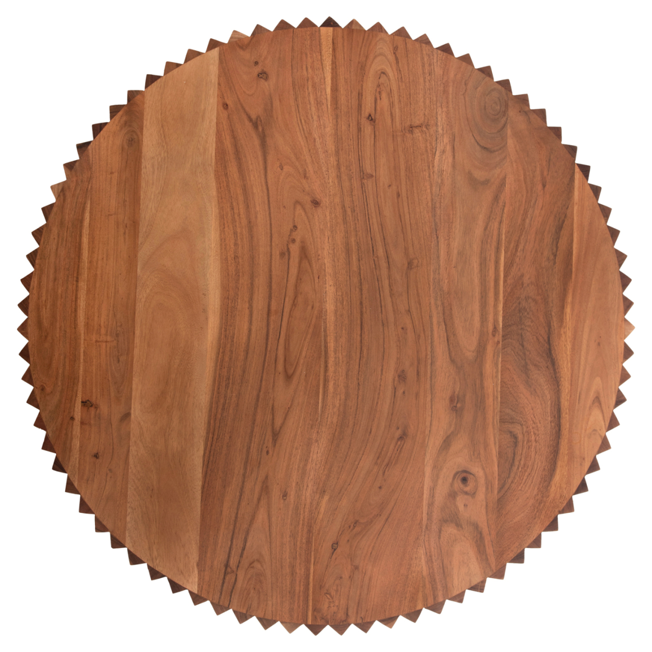 SET 2PCS COFFEE TABLES ROUND SEDGE HM11944 SOLID ACACIA WOOD IN NATURAL Φ90 and Φ40cm. [9]
