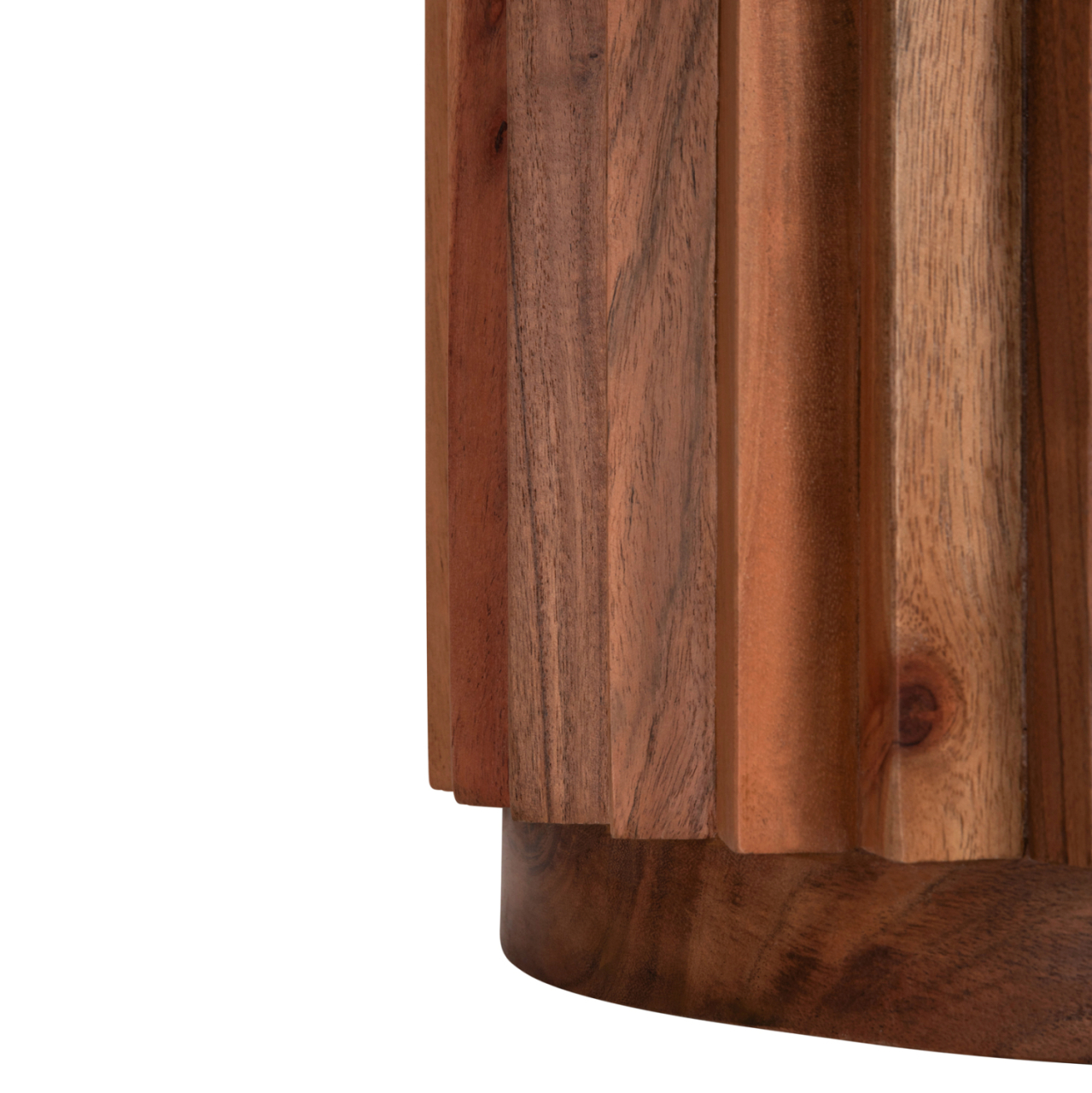 SET 2PCS COFFEE TABLES ROUND SEDGE HM11944 SOLID ACACIA WOOD IN NATURAL Φ90 and Φ40cm. [8]