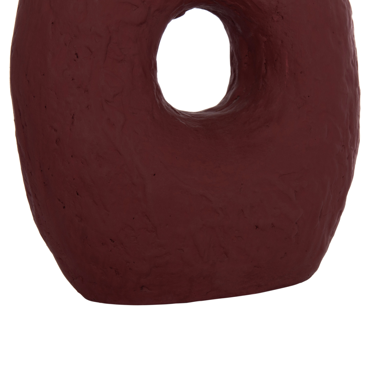 SET 2PCS DECORATIVE TABLE VASES NAMENTIS HM21143.02 TERRACOTA IN WHITE and MAROON RED [9]