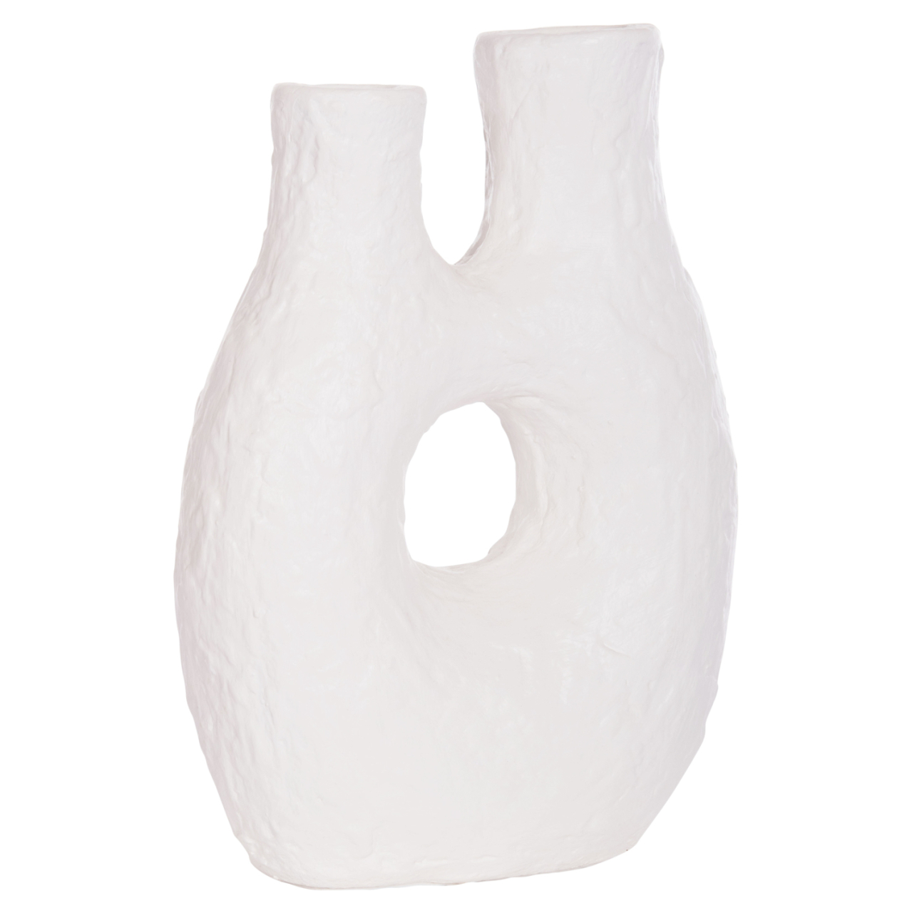 SET 2PCS TABLE DECORATIVE VASES NAMENTIS HM21143.01 TERRACOTTA IN WHITE/MAROON RED [7]