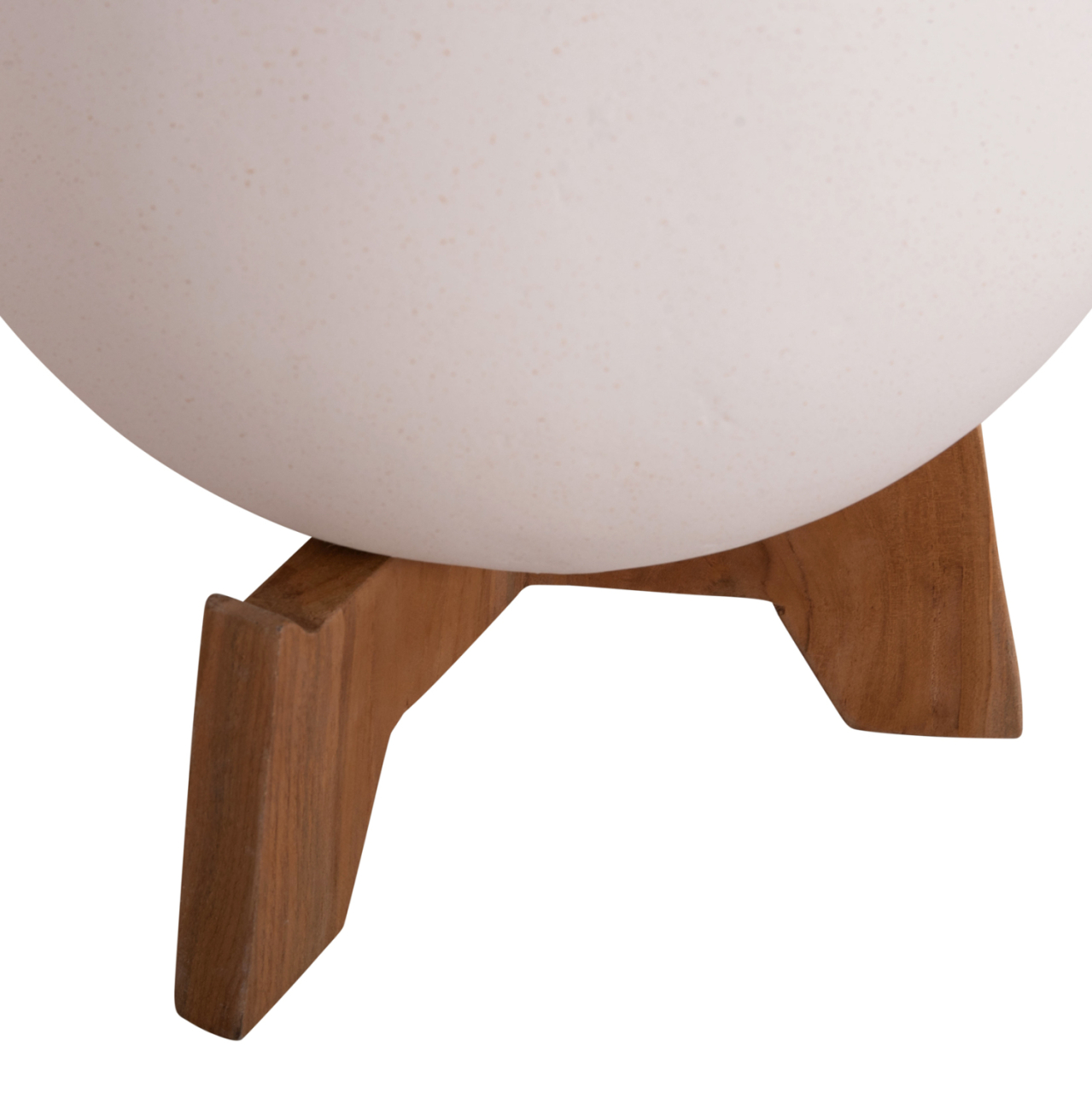SET 3 POTS/VASES WITH TEAK BASES TRYLL HM4681.02 FIBER CEMENT IN WHITE [8]