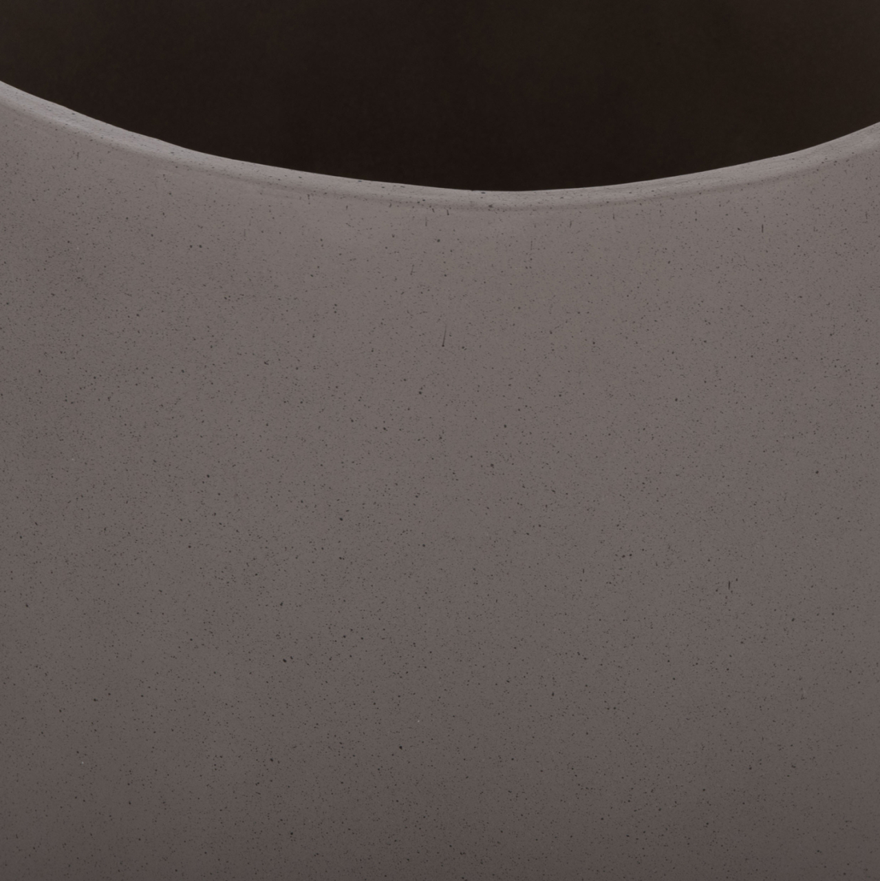 SET 3 POTS/VASES WITH TEAK BASES TRYLL HM4681.03 FIBER CEMENT IN GREY [9]