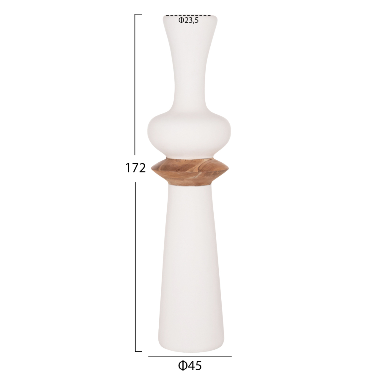 SET 3PCS DECORATIVE FLOOR VASES NEBULA HM21139.02 FIBER CEMENT--ΤΕΑΚ WOOD [2]