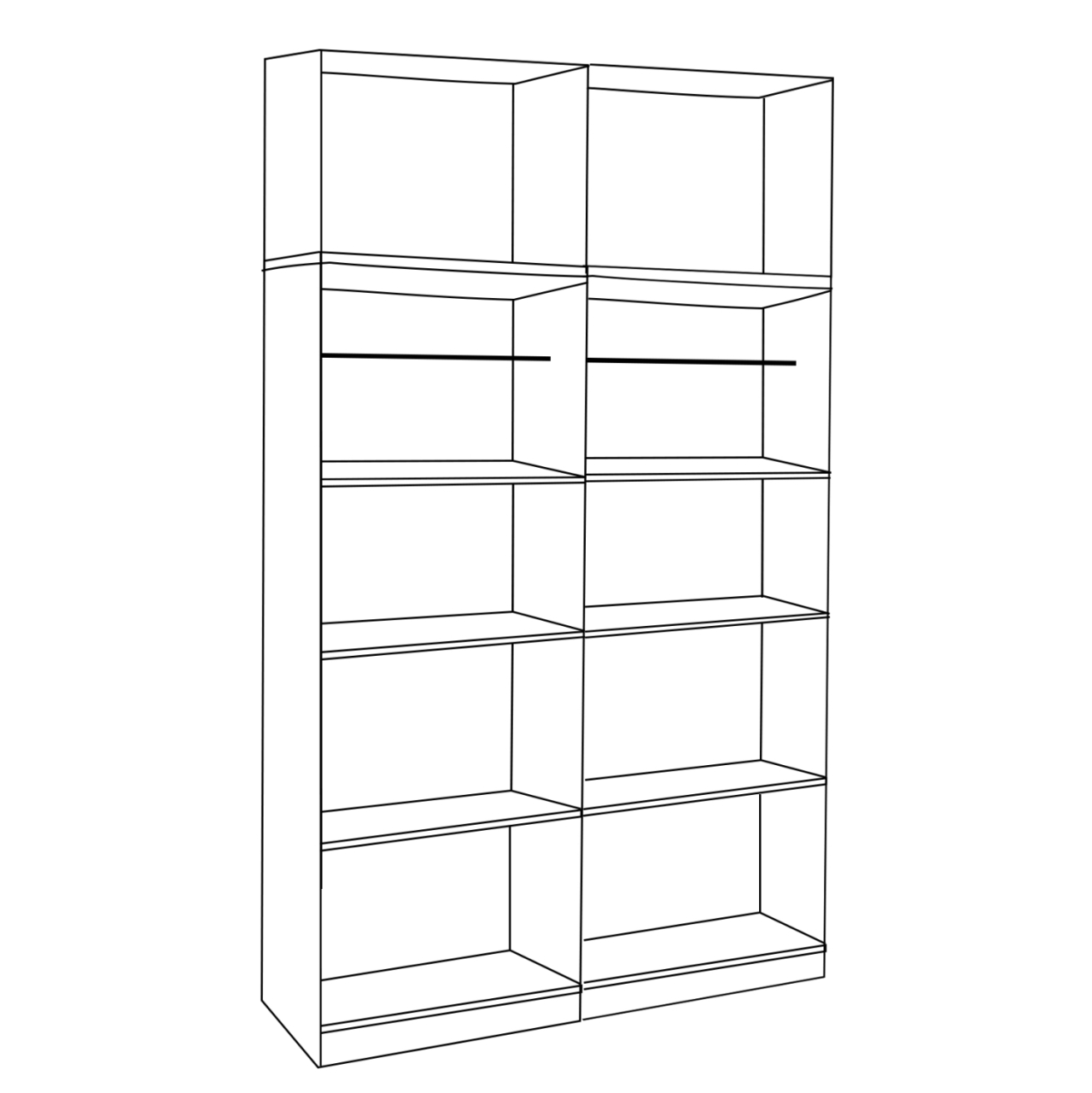 Set 4 pieces Wardrobe Four Leaf with loft Sonama 160x42x241 HM11353.02 [3]