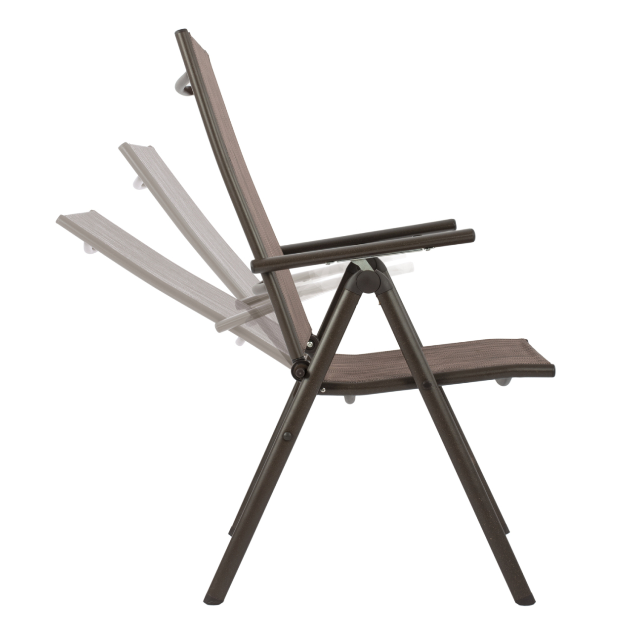 Set 5 pieces Metallic Table and Folding chairs Brown HM10558.02 [7]