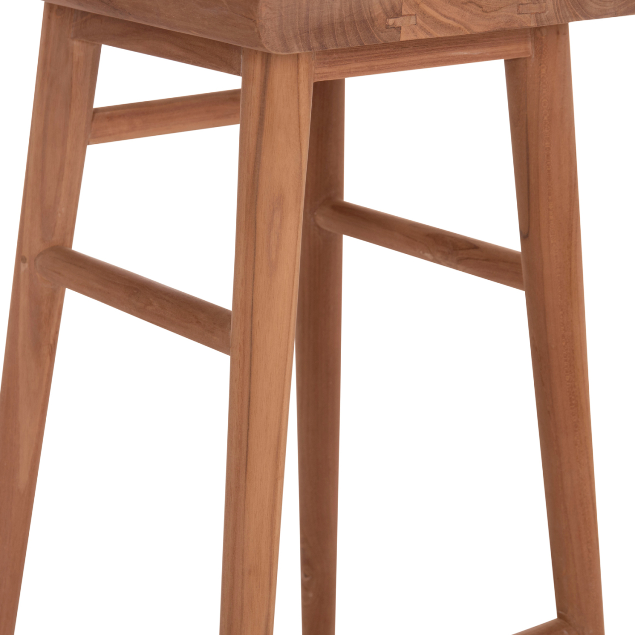SET BAR TABLE WITH 2 BAR STOOLS BOLMAR HM10917 TEAK WOOD IN NATURAL COLOR [9]