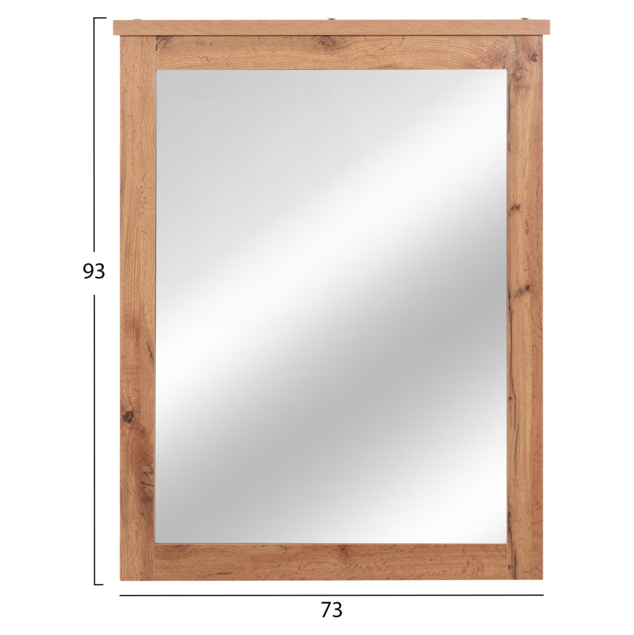 SET CHEST OF (4) DRAWERS WITH WALL MIRROR CARYS HM10889.12 MELAMINE IN NATURAL WOOD COLOR [3]