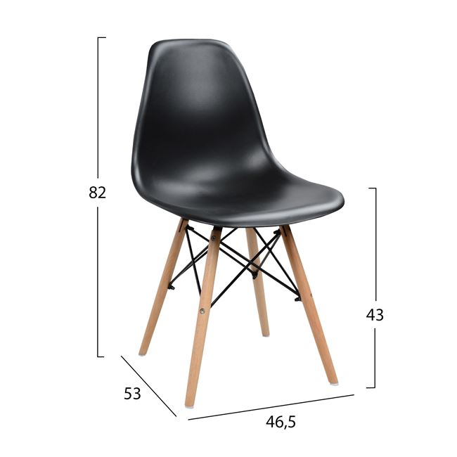 Set Dining Table 5 pieces HM10343 Table and 4 chairs Twist 110x70x75.5 cm [3]