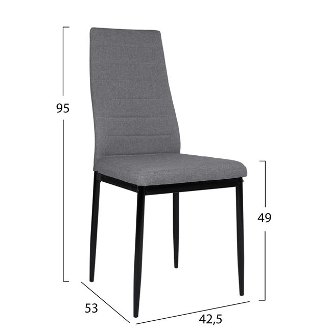 Set Dining Table 5 pieces Sonama desktop and 4 Grey Chair HM10355 110x70x75,5 cm [3]