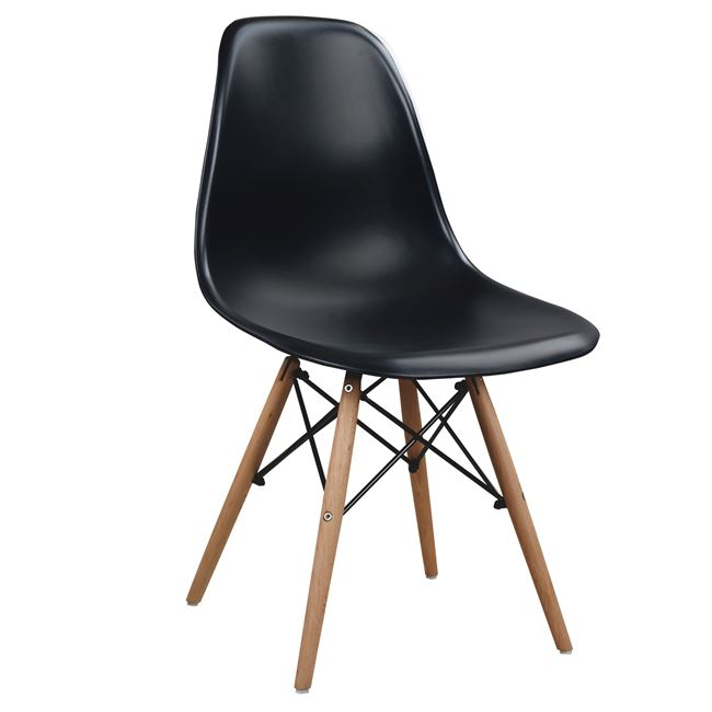 Set dining table 5 pieces Table minimal 120x80x73 cm- Twist Black HM10080.02 [3]