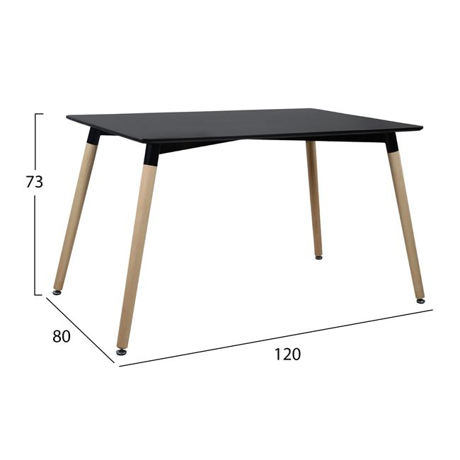 Set Dining Table 5 pieces with Table and 4 chairs HM102224 120x80x73 cm [2]