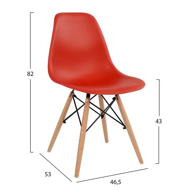 Set Dining Table 5 pieces with Table and 4 chairs HM102228 120x80x73 cm [3]