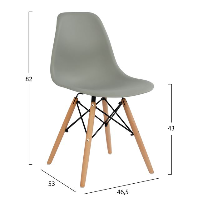 Set Dining Table 5 pieces with Table and 4 chairs HM102229 120x80x73 cm [3]