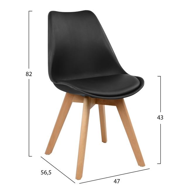 Set Dining Table 5 pieces with Table and 4 chairs HM10231 120x80x73 cm [3]
