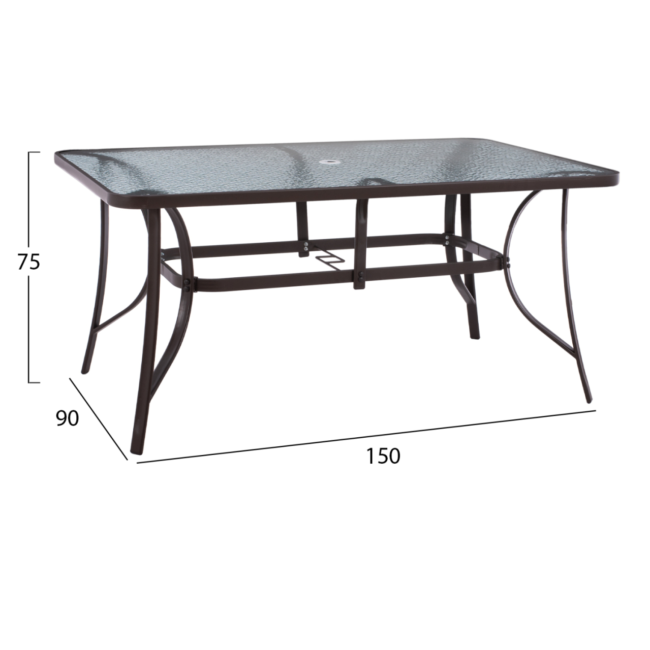 Set dining table 7 pieces 1 Table and 6 chairs Brown HM5119.02 [2]