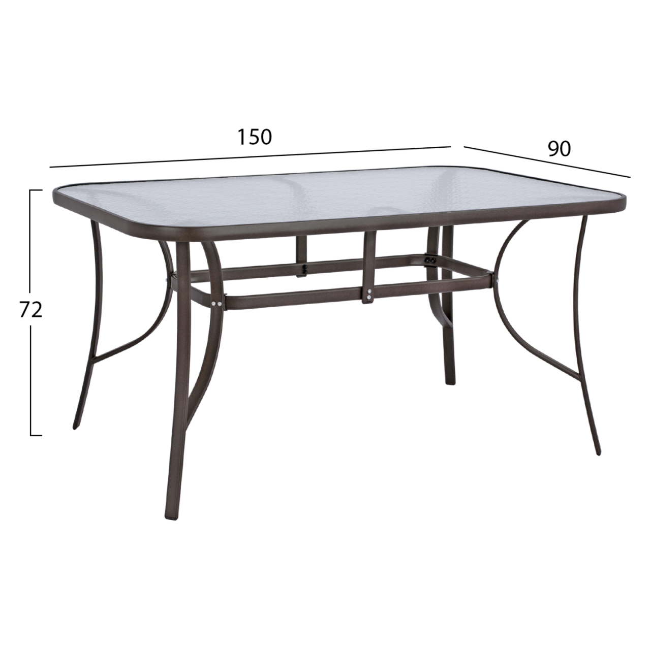Set Dining Table 7 pieces Chairs with pillow and table 150x90 HM10572.02 Brown [2]