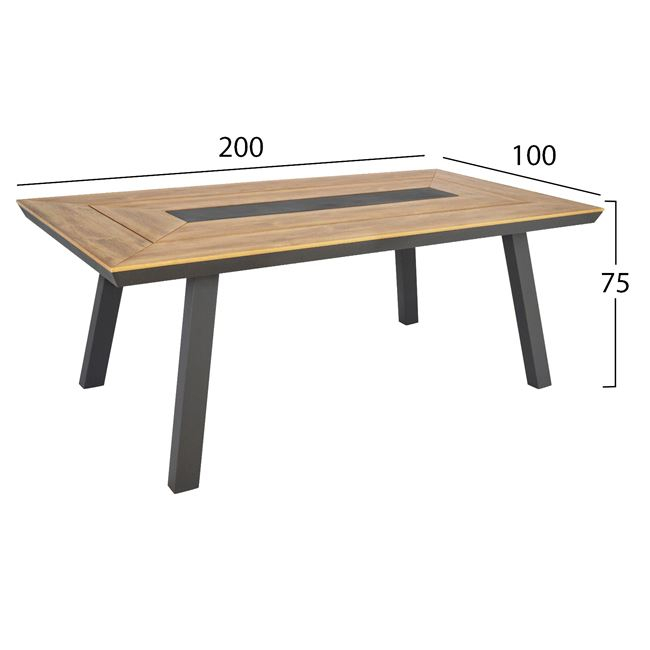 Set Dining Table 7pieces Aluminum in grey color HM5233.02 [3]