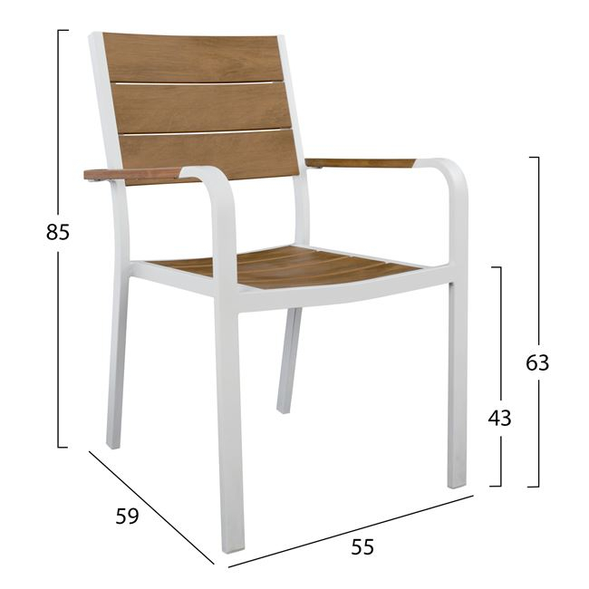 Set Dining Table 7pieces White color HM5240.01 [3]