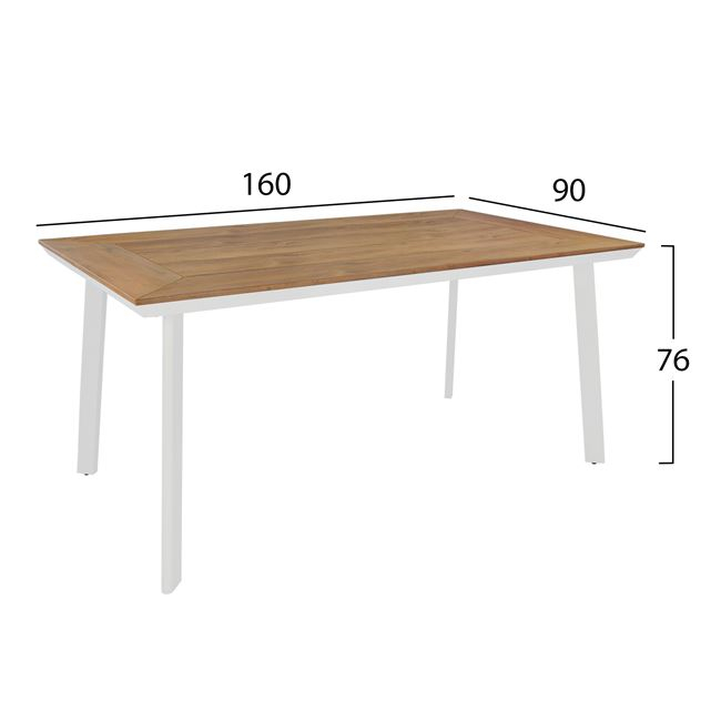 Set Dining Table 7pieces White color HM5240.01 [4]