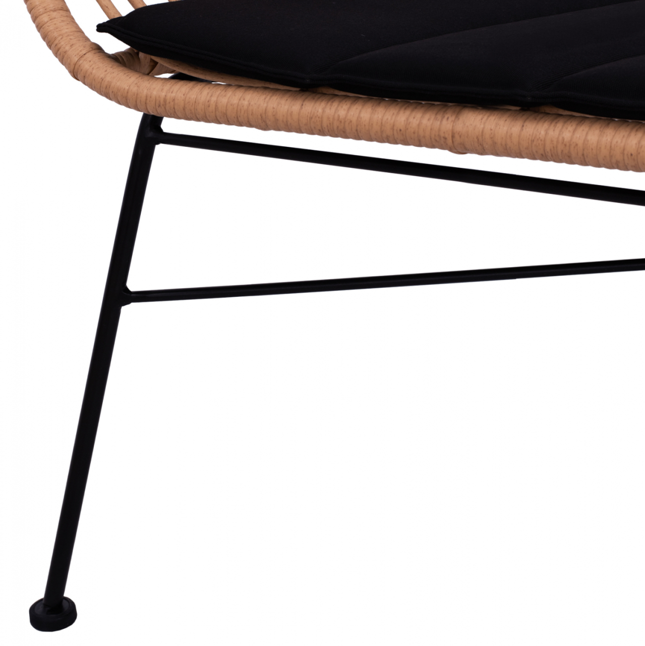 Set metallic for outdoor spaces 4 pieces Allegra HM5460 Wicker in beige color [10]